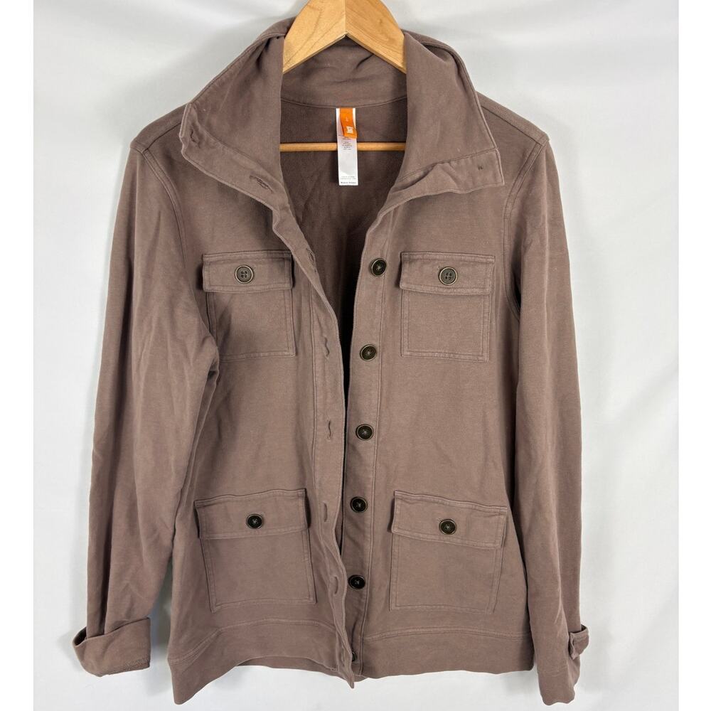 Lucy Activewear Button up Brown Jacket Size Large